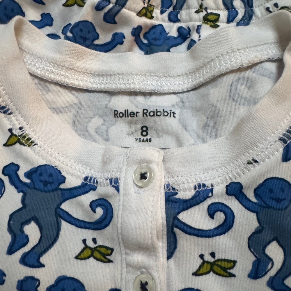 Roller Rabbit Kids' Blue Monkey Print Shirt